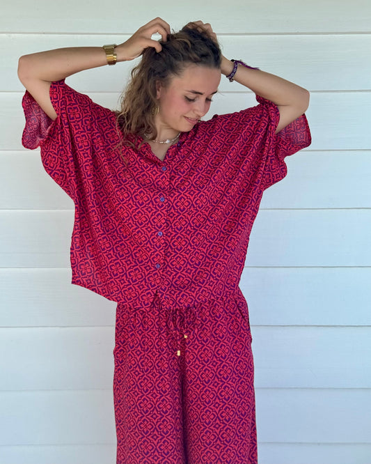 MONIKA Shirt Violetta, coastal resort wear — The Cocoon Way