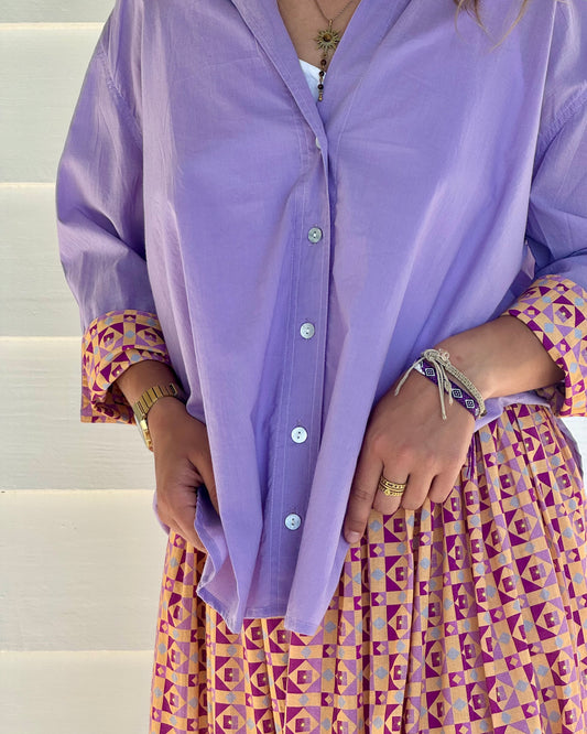 SYDNEY Shirt Lilac (view 2), coastal resort wear — The Cocoon Way