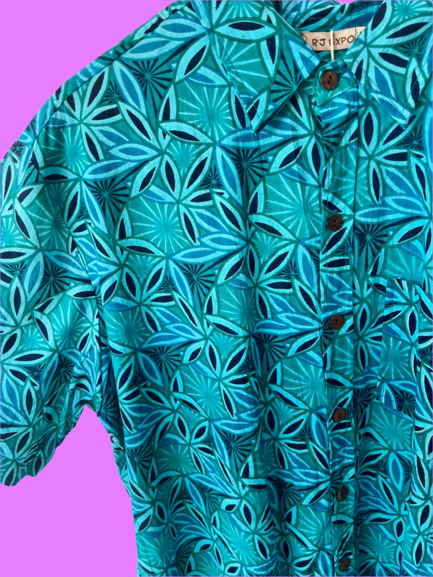 SAIRA Short Sleeve Ocean Bloom