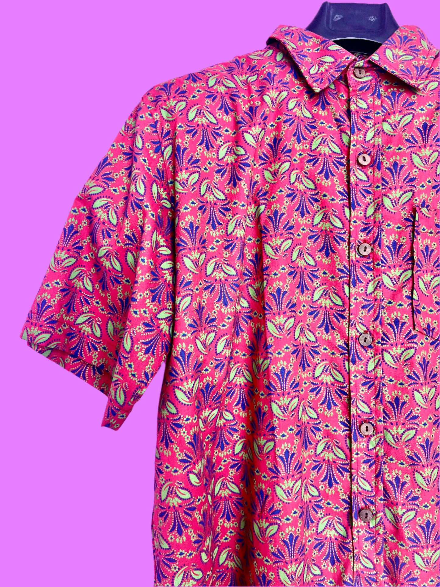 SAIRA Short Sleeve Red Floral