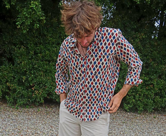 SAIRA Long Sleeve Harlequin