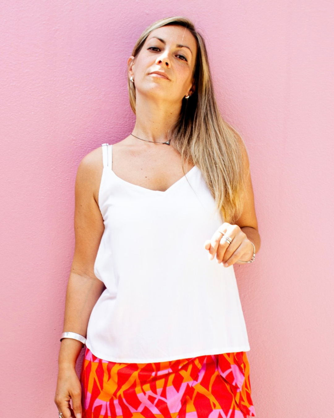 NILA Tank Top White (view 3), coastal resort wear — The Cocoon Way