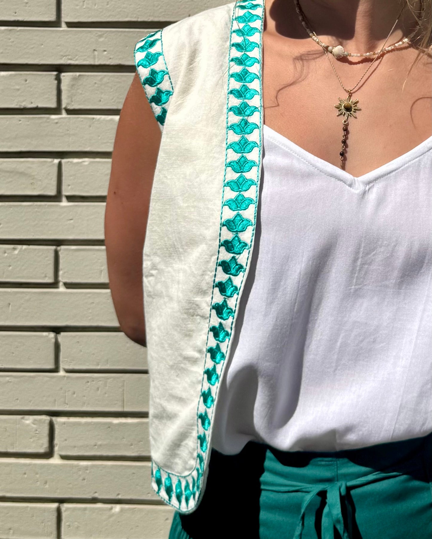 LOLI Vest Emerald (view 3), coastal resort wear — The Cocoon Way