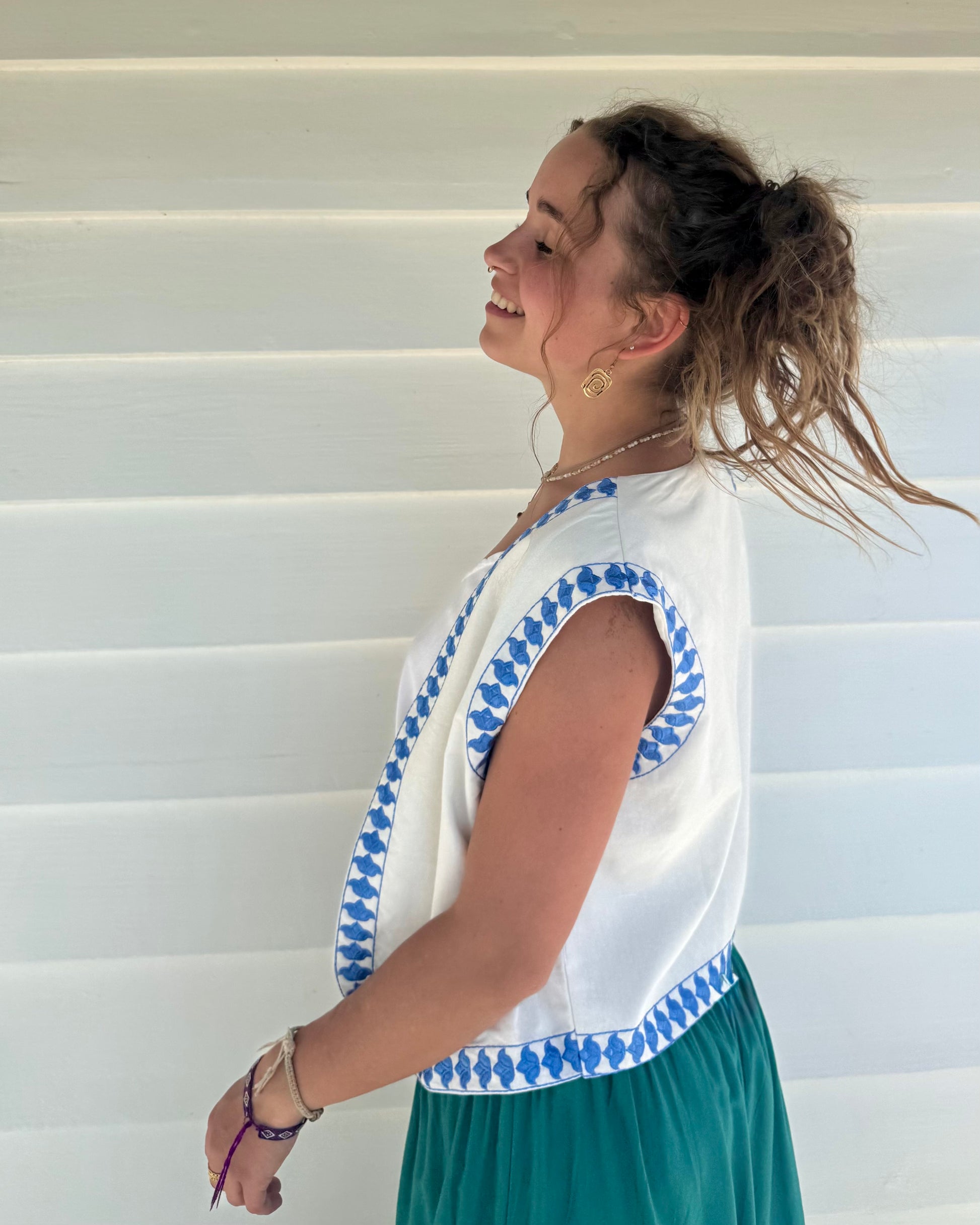LOLI Vest Sky (view 3), coastal resort wear — The Cocoon Way