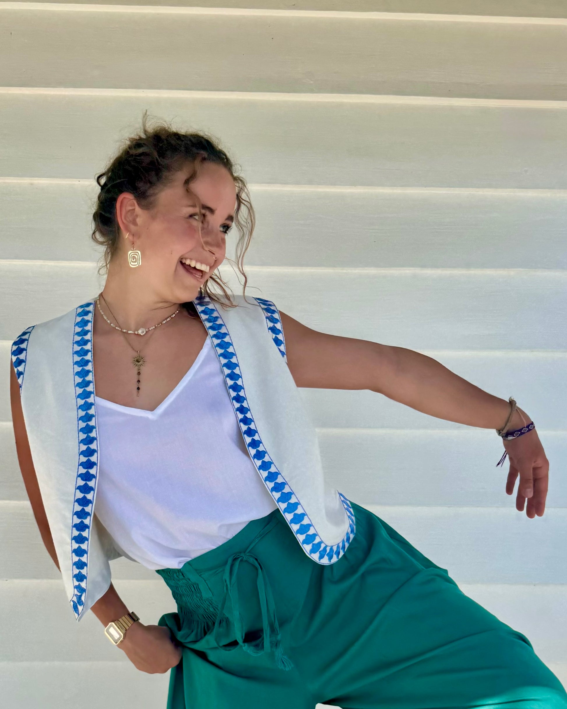 LOLI Vest Sky (view 4), coastal resort wear — The Cocoon Way