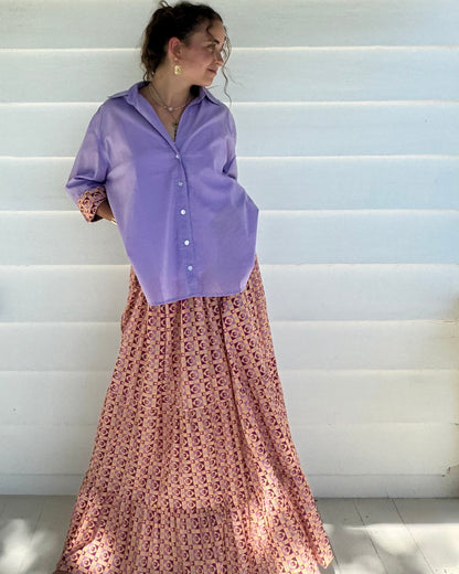 SYDNEY Shirt Lilac (view 3), coastal resort wear — The Cocoon Way