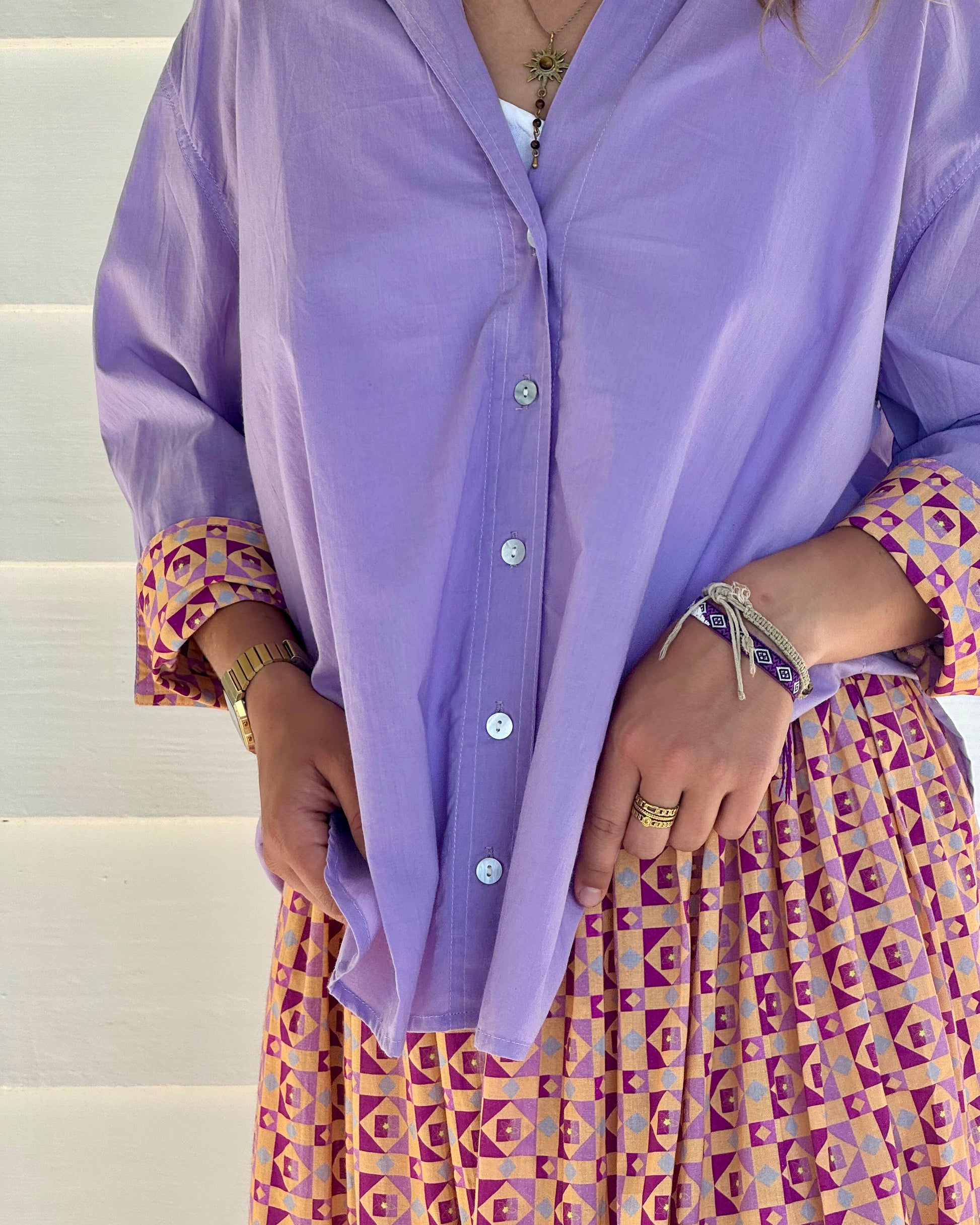 SYDNEY Shirt Lilac (view 2), coastal resort wear — The Cocoon Way