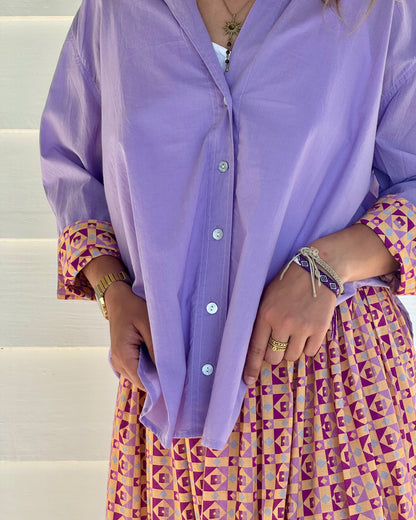 SYDNEY Shirt Lilac (view 2), coastal resort wear — The Cocoon Way