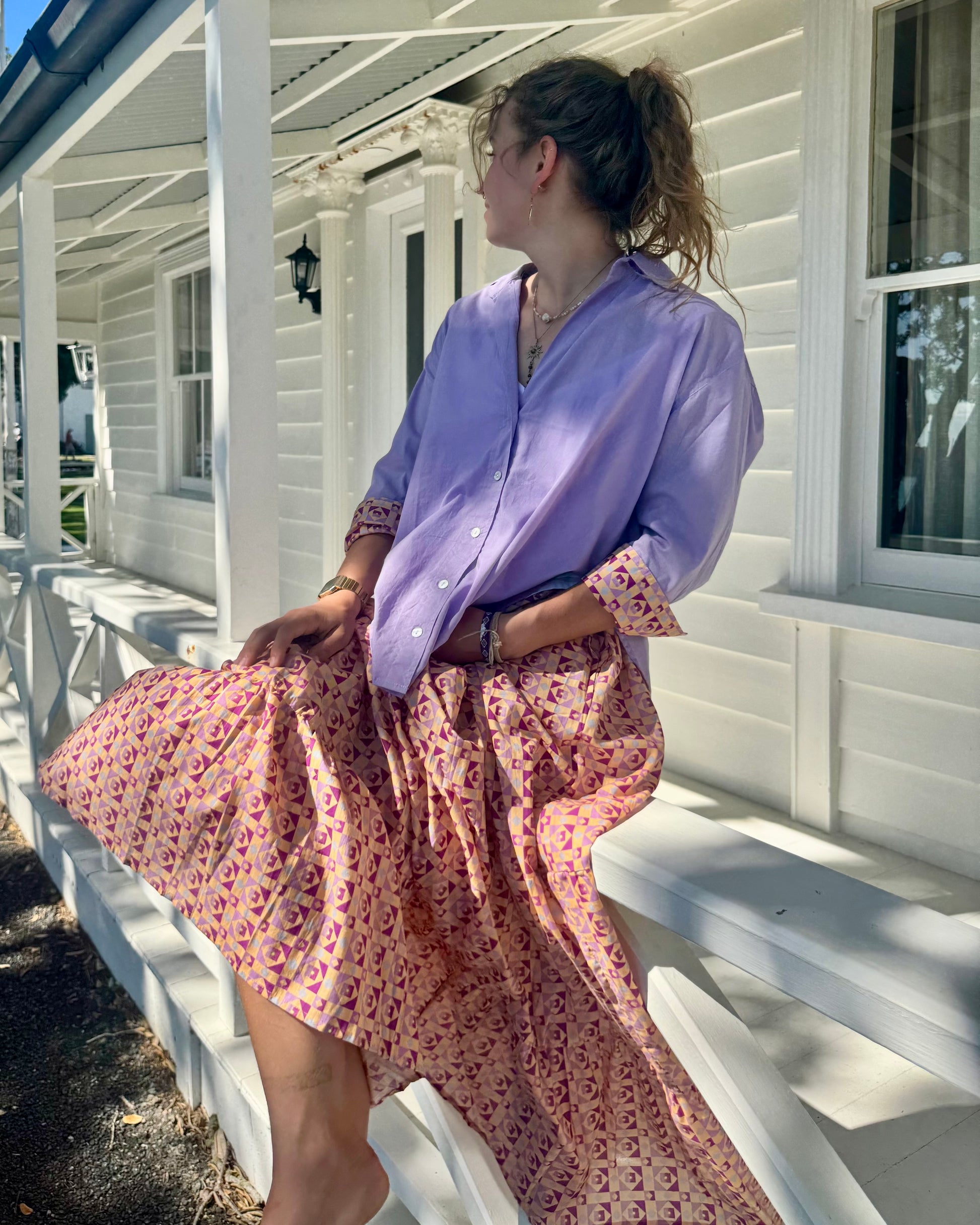 NIWAS Long Skirt (view 3), coastal resort wear — The Cocoon Way