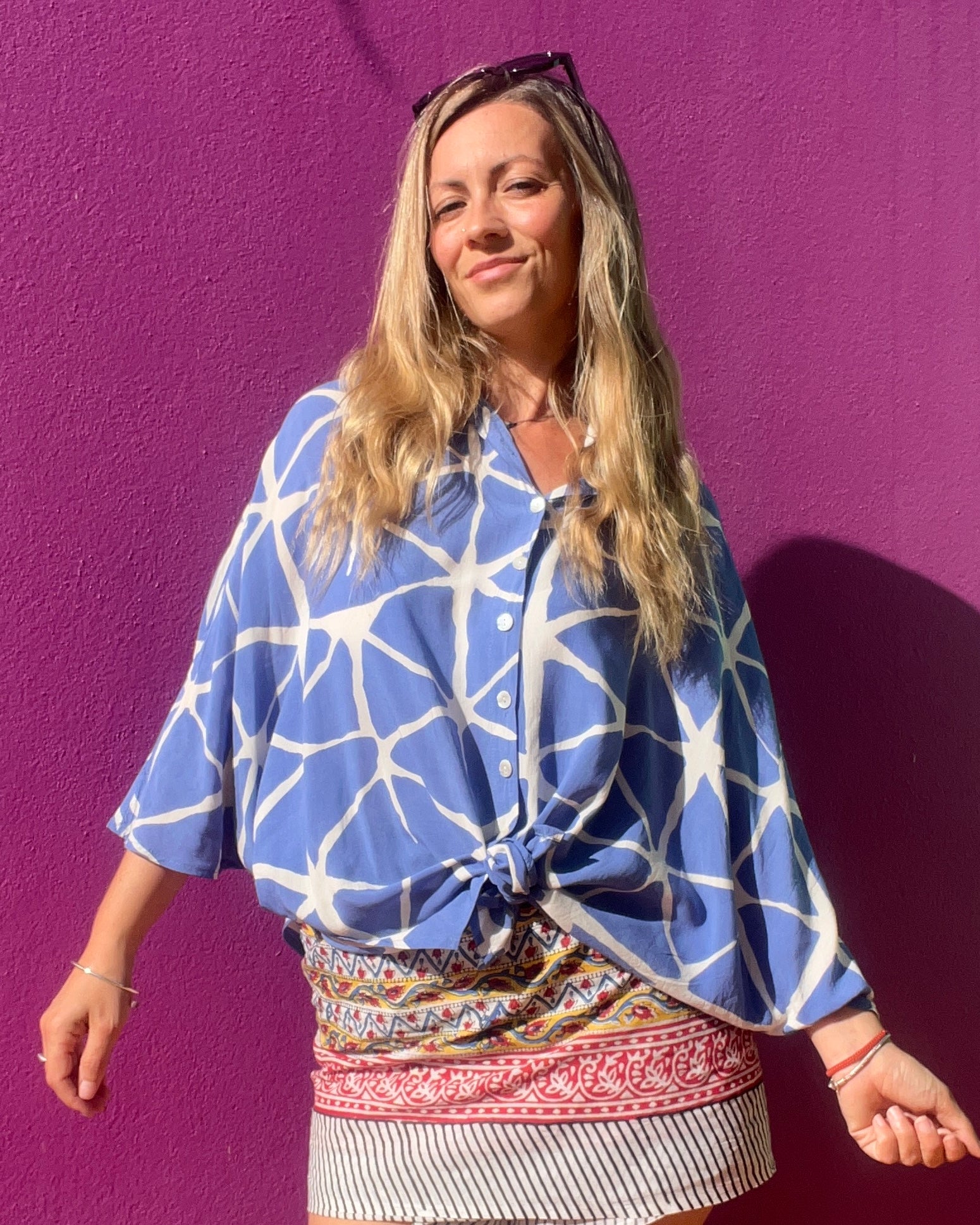 MONIKA Shirt Sky (view 4), coastal resort wear — The Cocoon Way