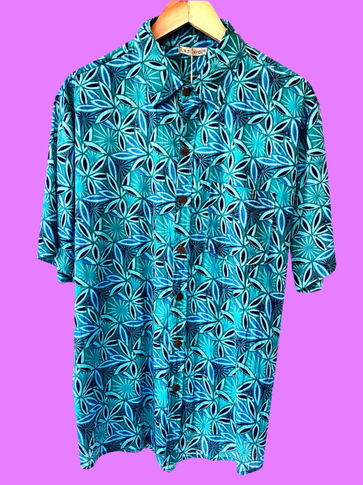 SAIRA Short Sleeve Ocean Bloom