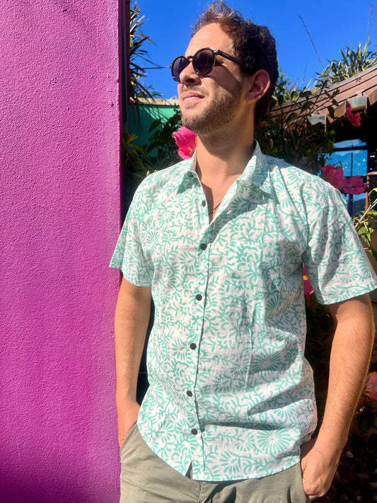 PADMA Short Sleeve Aqua Coral