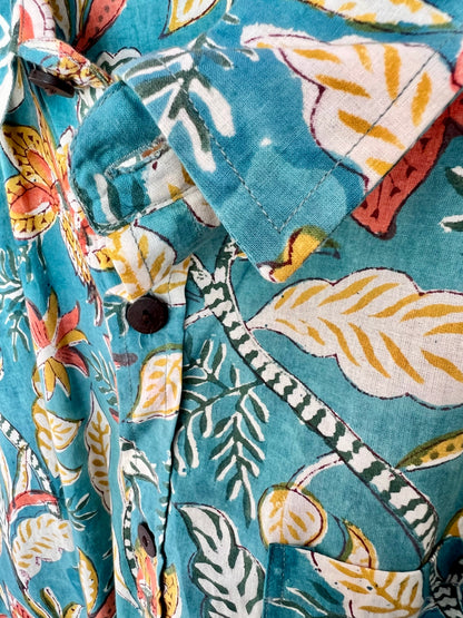 PADMA Short Sleeve Turquoise Tropic
