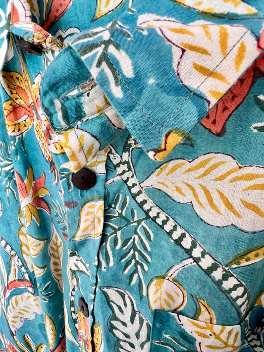 PADMA Short Sleeve Turquoise Tropic