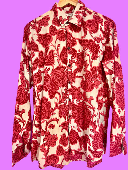 SAIRA Long Sleeve Red and Cream Floral
