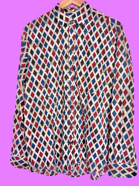 SAIRA Long Sleeve Harlequin