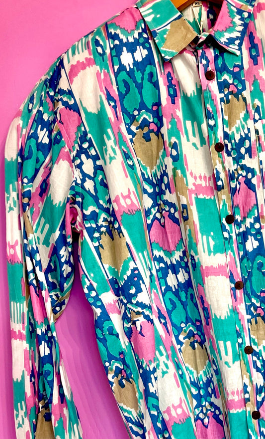 PADMA Long Sleeve Neon Ikat