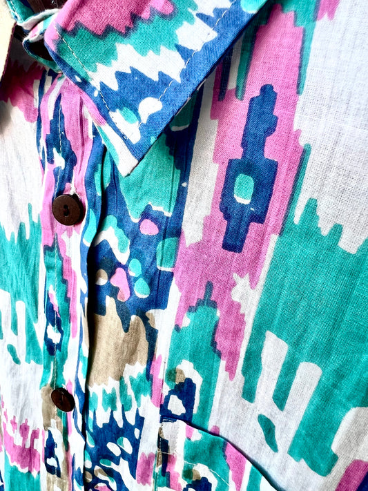 PADMA Long Sleeve Neon Ikat