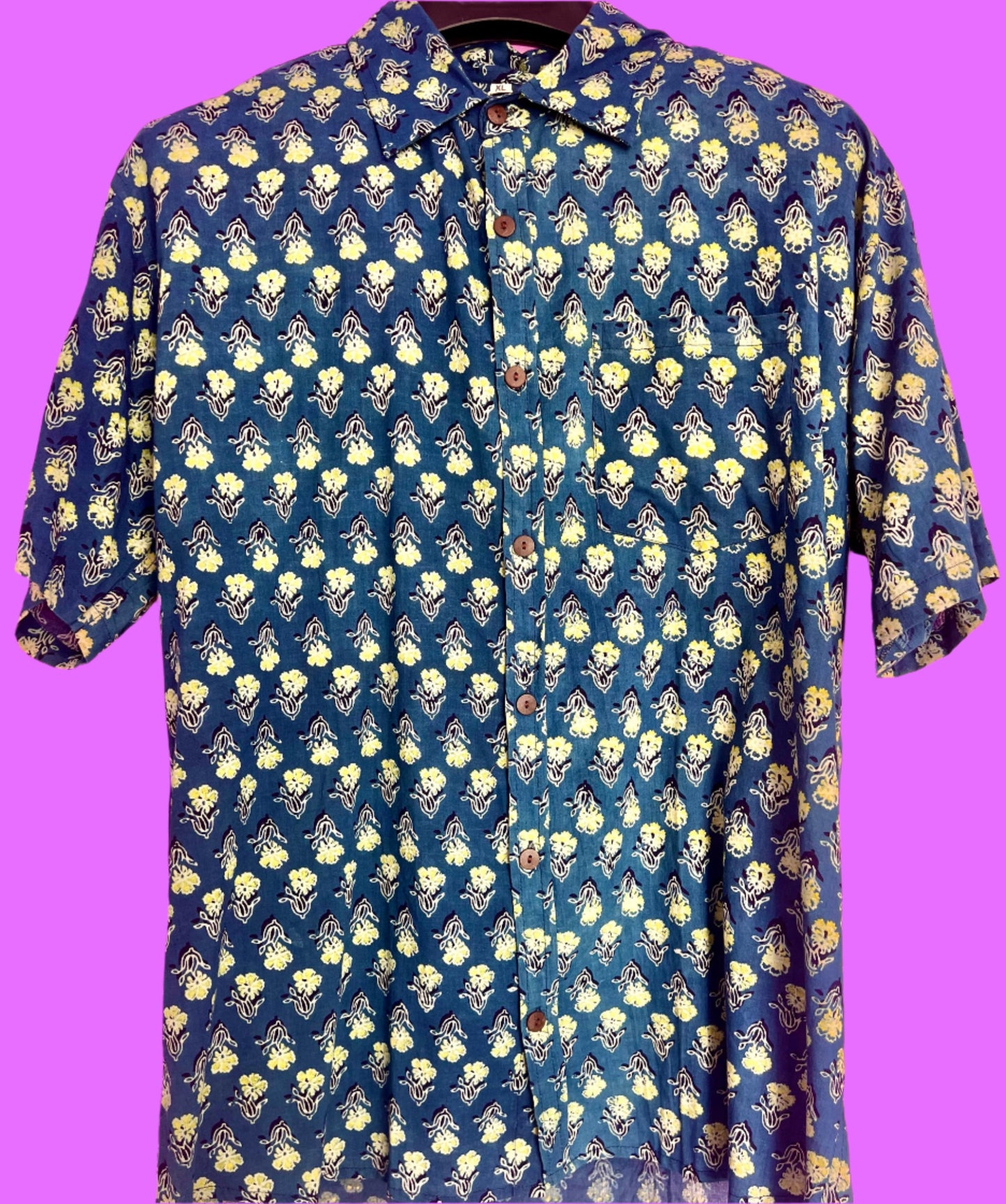 PADMA Short Sleeve Shirt | Indigo Mimosa
