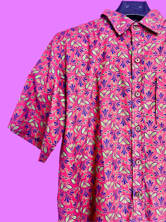 SAIRA Short Sleeve Red Floral