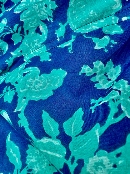 PADMA Shor Sleeve Turquoise Floral