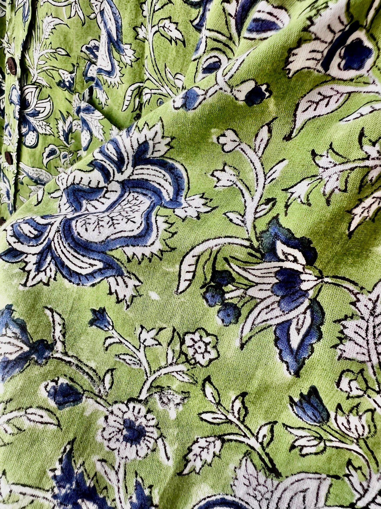 PADMA Short Sleeve Shirt Green Floral