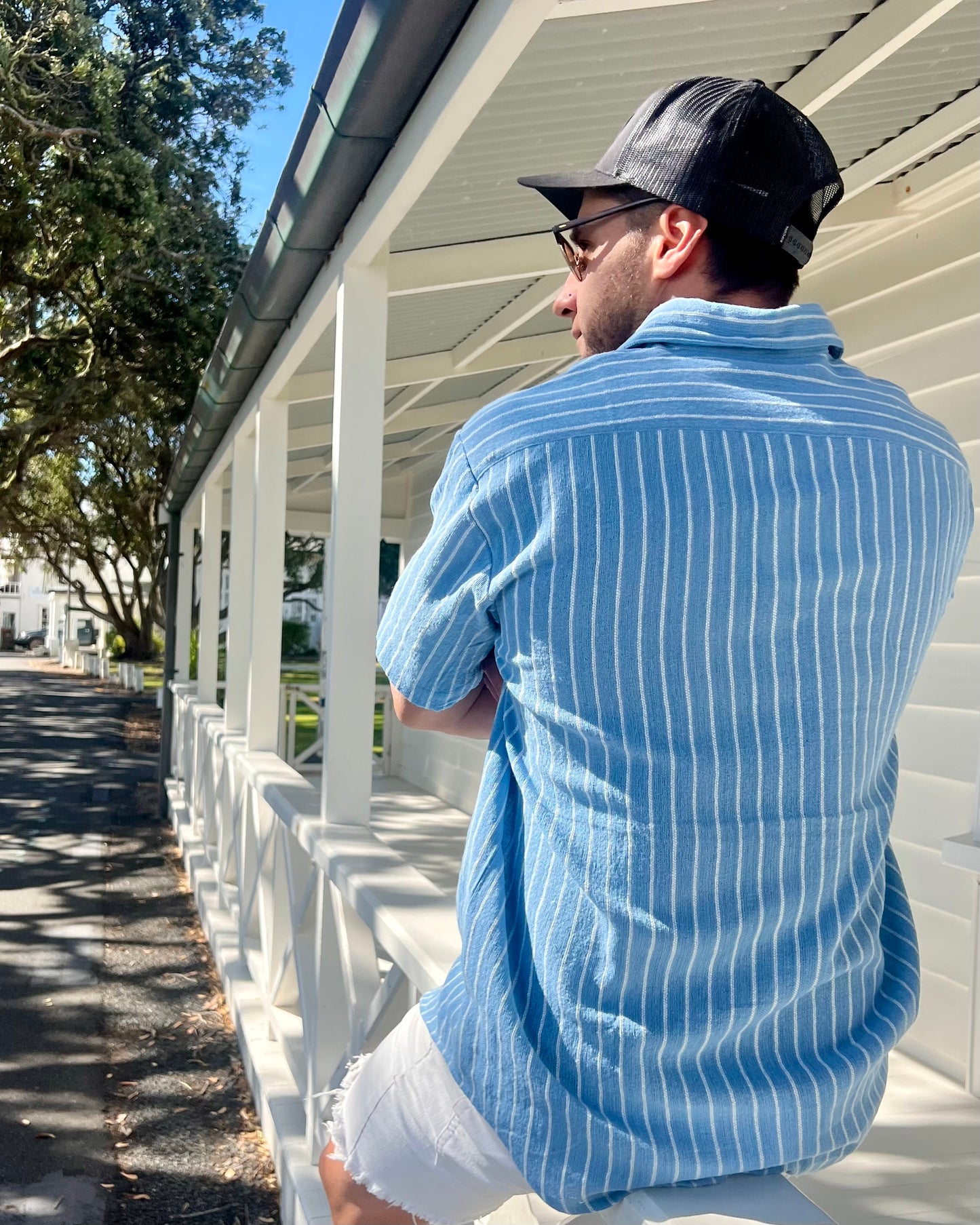 AMBE Short Sleeve Shirt Milos (view 3), coastal resort wear — The Cocoon Way