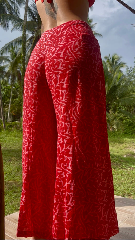 CLODY Cotton Pants Berry Bloom