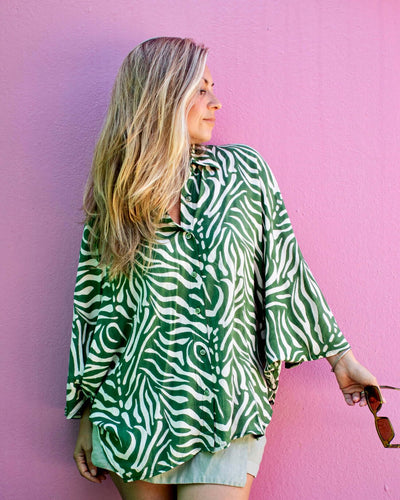 MONIKA Shirt Forest, coastal resort wear — The Cocoon Way