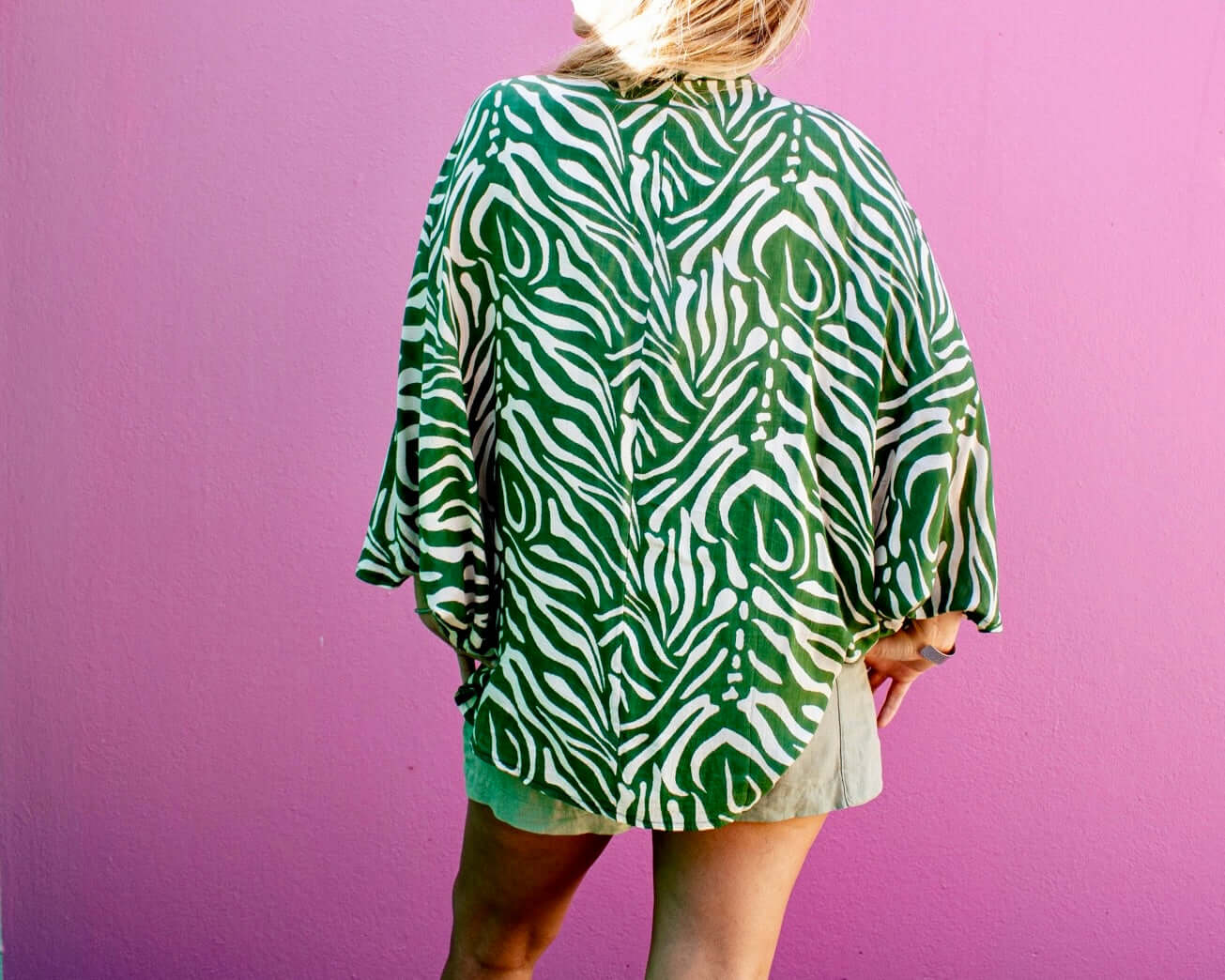 MONIKA Shirt Forest (view 3), coastal resort wear — The Cocoon Way