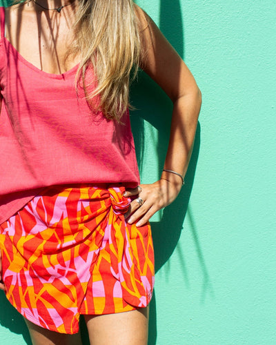 NILA Tank Top Hot Pink, coastal resort wear — The Cocoon Way