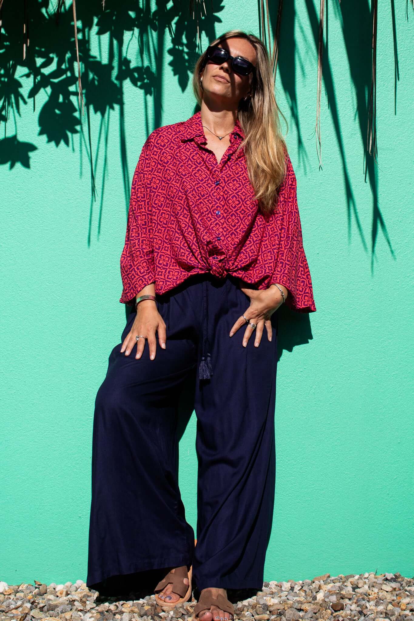 RASA Pants Blue Ink, coastal resort wear — The Cocoon Way