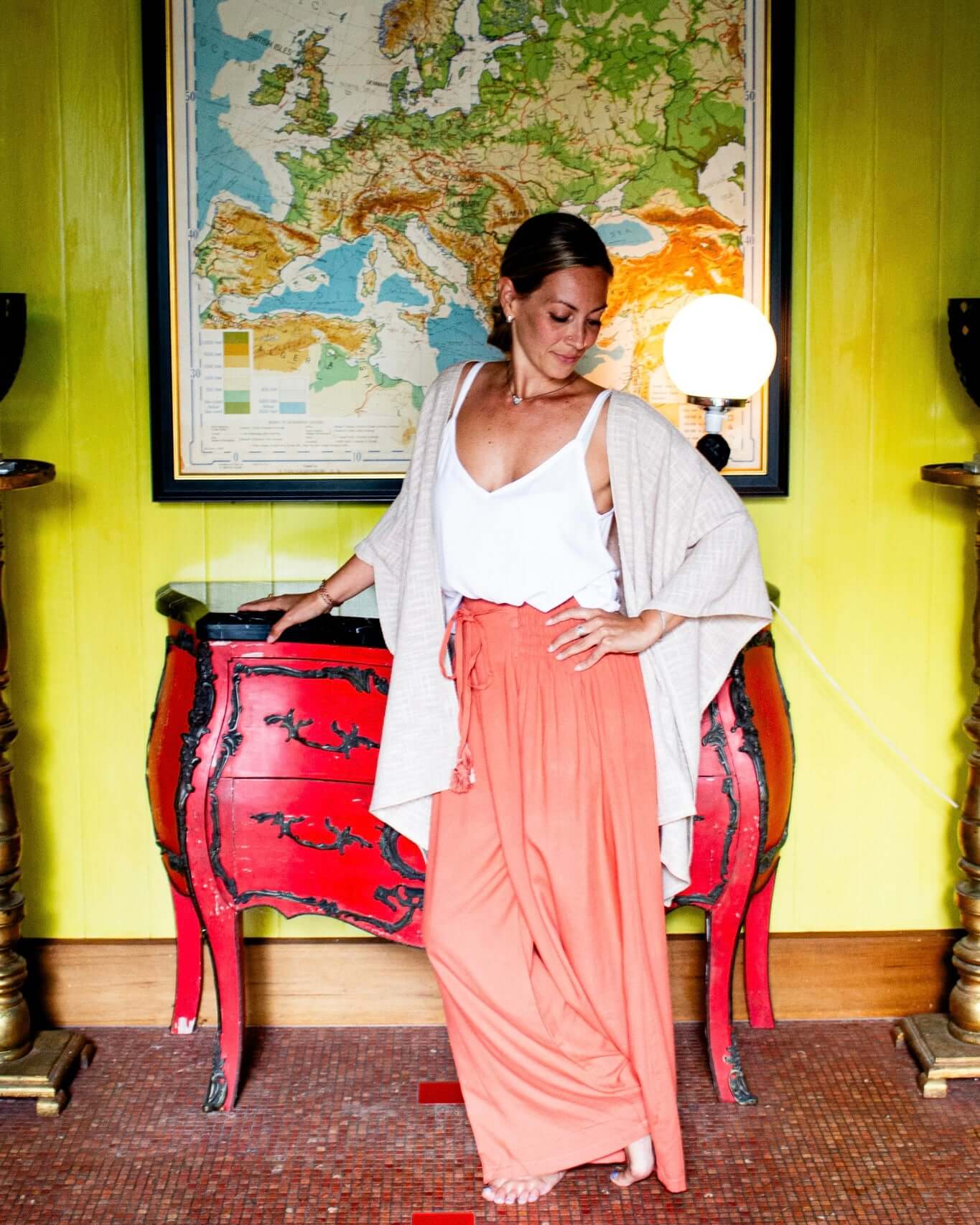 RASA Pants Peach, coastal resort wear — The Cocoon Way