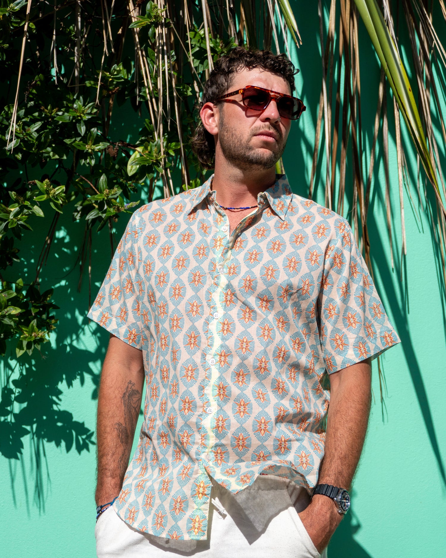 NAIROBI Short Sleeve Shirt, coastal resort wear — The Cocoon Way