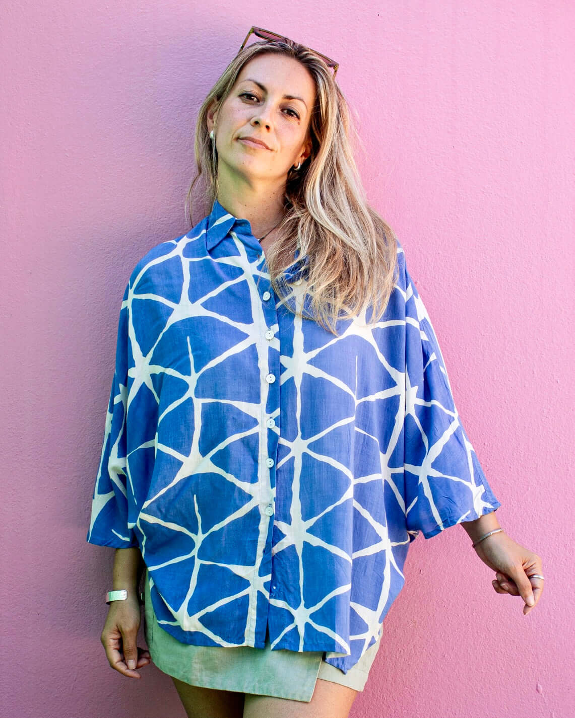 MONIKA Shirt Sky (view 3), coastal resort wear — The Cocoon Way