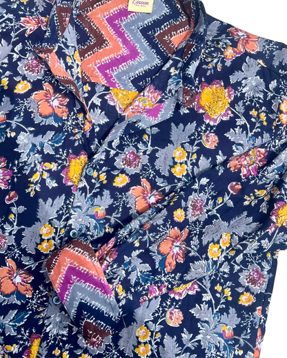 PADMA Long Sleeve Shirt Amsterdam in floral design featuring vibrant colors on soft fabric.